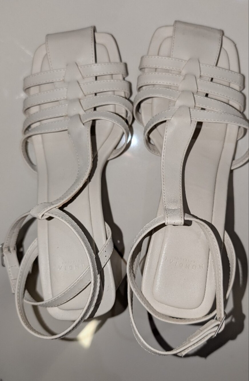 Off-white Caged Fisherman-Style Block Heel Sandals